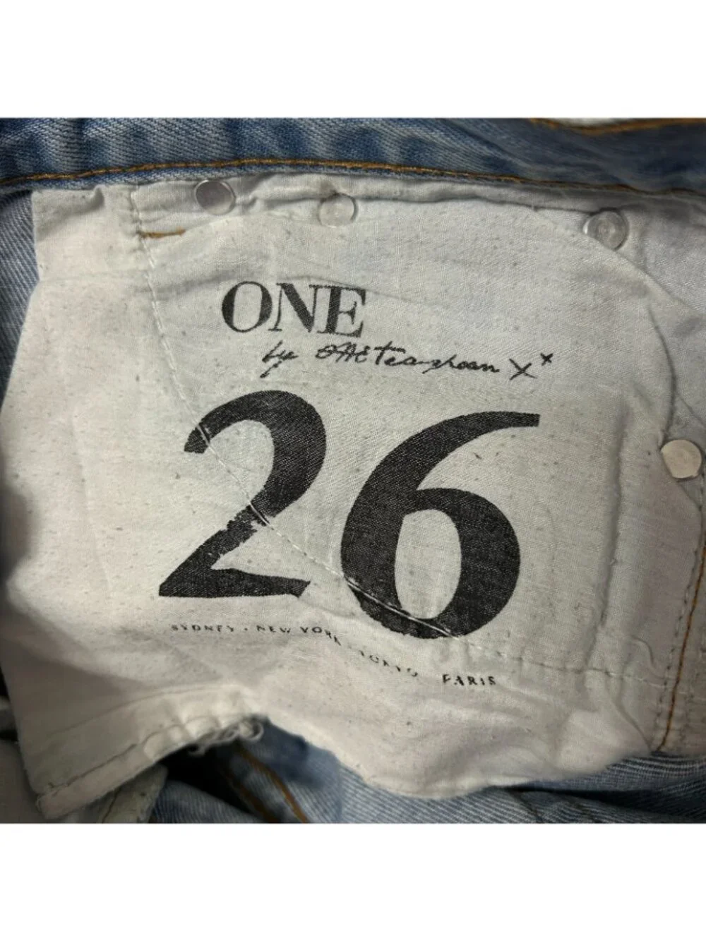 One Teaspoon Awesome Baggies Jeans Women's Size 26 Button Fly Distressed Denim - Picture 5 of 13